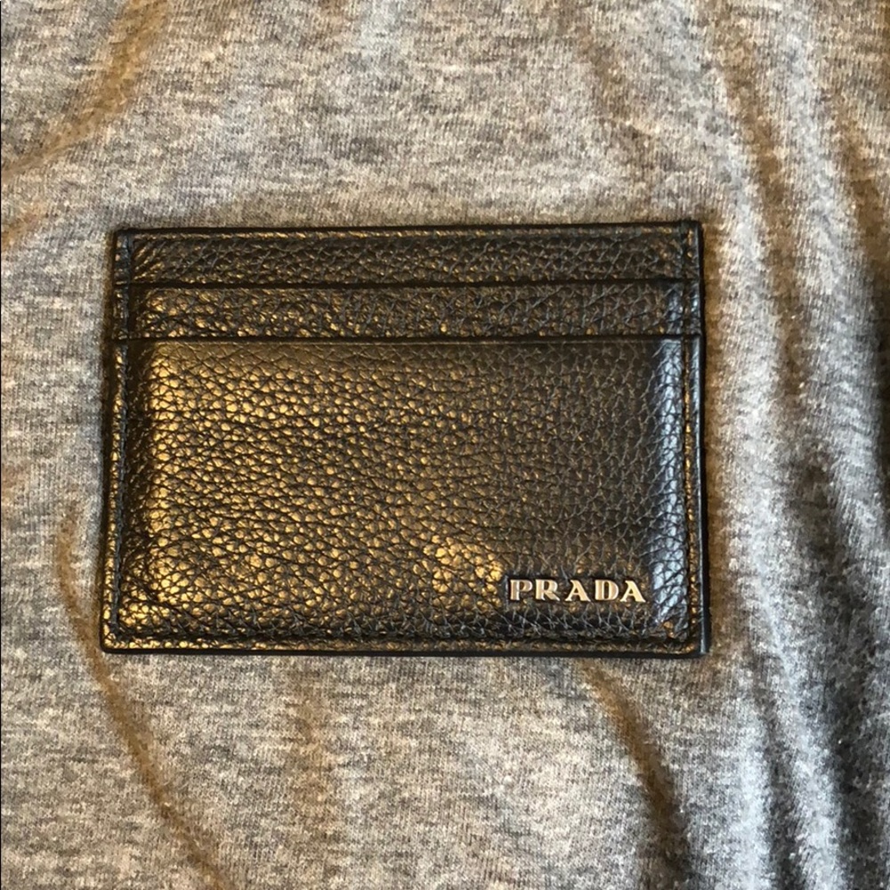 Prada leather cardholder